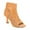 Orange, variant on XYD Women Open Square Toe Ankle Boots Breathable Woven Spool Heel Sandals Side Zipper Party Fashion Shoes Size 7 Orange