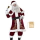 thumbnail image 4 of Hombres adultos disfraz de Papá Noel pelucas sombrero gafas Cosplay traje bolsa chal 12 piezas conjunto 4XL jinwen Disfraz de Papá Noel, 4 of 8