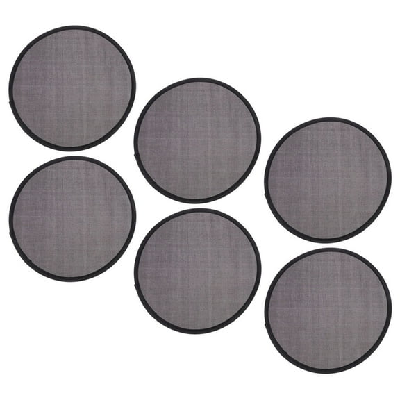 Worgeous  6 Pcs Handheld Folding Small Foldable Fan Mini Fans Portable Travel Black