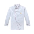 thumbnail image 1 of relayinert White Unisex Chef Coat Uniform Made With Polyester Comfortable To Wear Unisex Chef Jacket white（long sleeve） M, 1 of 6