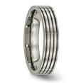 thumbnail image 4 of Titanium Polished 5mm Grooved Comfort Fit Band, 4 of 7