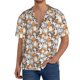 thumbnail image 1 of Balery Cartoon Cat Camisa Casual de Manga Corta con Botones para Hombre, Texturizada, Estilo Cubano, para Playa, Verano-XX-Large, 1 of 5