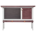 thumbnail image 3 of vidaXL Rabbit Hutch Brown Solid pine wood One size Rabbit Hutch, 3 of 8