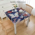 thumbnail image 2 of nygtbtfer Fitted Square Tablecloth, Elastic Edged Table Cover, Cloths Washable Polyester for Restaurants Indoor Outdoor Party Decor White, 2 of 7