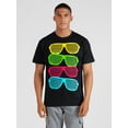 thumbnail image 1 of Neon Shutter Shades Cool Stack of Sunglasses Bright T-Shirt Tee For Adult, Men, Women, Teen, Teenager, Adolescent,Youth, 1 of 5