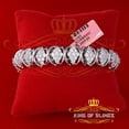 thumbnail image 6 of King Of Bling's White 925 Silver Men's/Womens Bracelet 23.0ct Cubic Zirconia Stone Size 8 Inch, 6 of 9