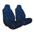 thumbnail image 2 of Sikiie Sparkling Blue Glitter Car Seat Covers 2PCs Front Car Seat Covers Universal fit for Most Cars SUVs and Trucks-2 PCS, 2 of 9