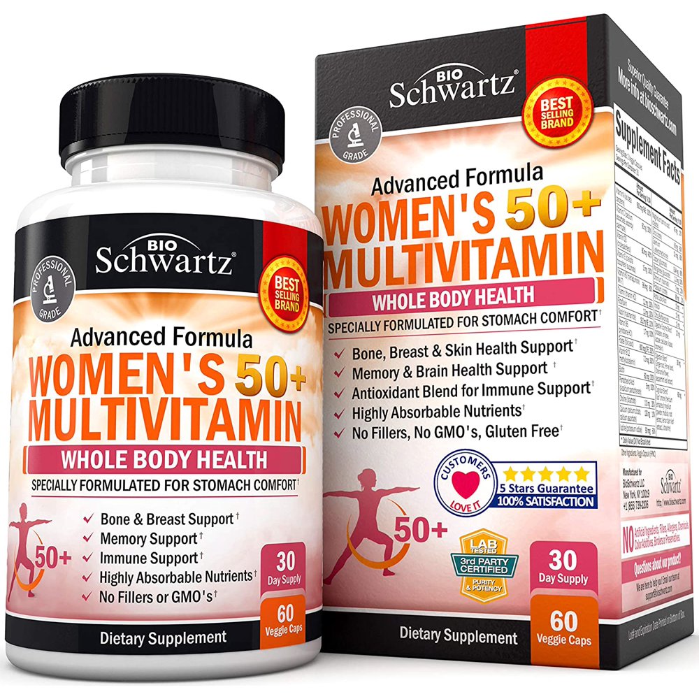 Daily Multivitamin for Women 50 & Over Memory Support Supplement
