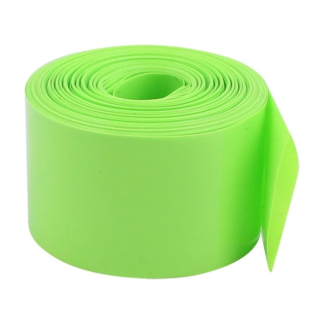 Tubo termocontraíble verde de 30 mm de ancho y 2.5 m de largo para baterías