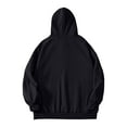 thumbnail image 4 of AKOEE Men's Cotton Full-zip Jackets Hooded Sweatshirts Drawstring Hoodie Pockets Long Sleeve Spring Fall Outerwear (M, Black), 4 of 7