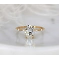 thumbnail image 6 of vylahjewellery 10k Rose Gold Moissanite Diamond Ring Comfort Fit 1.50 Ct Oval Cut Women's wedding Ring, 6 of 8