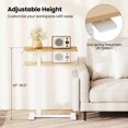 thumbnail image 4 of Harmijoy C Shaped Side Table Height Adjustable Overbed Bedside Table w/Hook & Cup Holder, 4 of 9