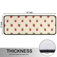 thumbnail image 5 of Kitchen Rugs Sets Of 2,Red Strawberry Plants Fruit Light Beige Pattern Anti Fatigue Kitchen Mat Rugs Non Slip Washable,Decorative Kitchen Floor Mats for Kitchen,Sink,Laundry,17"x47"+17"x47", 5 of 5