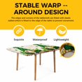 thumbnail image 4 of St. Patrick's Day Table Cloths for 6 Foot Rectangle Tables, Shamrocks Gnomes Coin Beige Leaves Patio Waterproof Elastic Fitted Tablecloths, Washable Rectangular Table Cover for Camping, 4 of 8