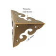 thumbnail image 3 of Set of 8 Vintage Pure Brass Miniature Corner Protectors with Cloud Pattern, 3 of 5