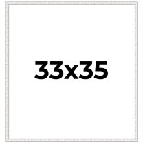 33x35 Frame White Real Wood Picture Frame Width 0.75 inches | Interior Frame Depth 0.5 inches |