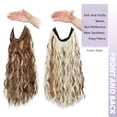 thumbnail image 3 of More Beautiful  18 Inch Invisible Wire Hair Extensions, Long Wavy Clip In Hairpiece for Women with Adjustable Transparent Wire Brown6H613, 3 of 10