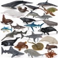 thumbnail image 1 of Juego de figuras de animales marinos, 32 piezas, juguetes realistas de vida marina para niños, 1 of 2