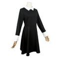thumbnail image 5 of Women's Long Sleeve Casual Dresses Loose Fit Peter Pan Collar Above Knee Dress, 5 of 8