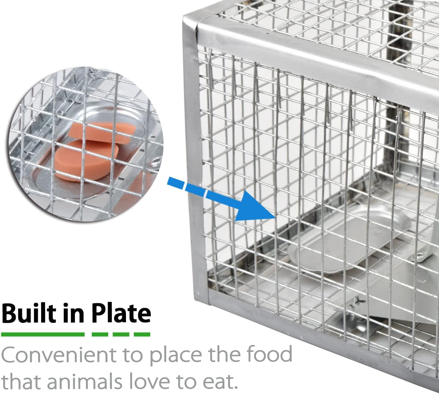 2-Pack Rat Traps Humane Live Mouse Vole Chipmunk Trap Cage for Indoors and Outdoors (Black)