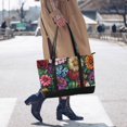 thumbnail image 4 of FORMRS Canvas Laptop Tote Bag for Women with 15.6" Computer Compartments Shoulder Handbag, Vibrant Flowers Pattern, 4 of 7