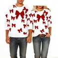 thumbnail image 2 of Mifsaly Couples Matching Sweatshirts Cotton Womens Bow Print Valentine Sweatshirt Long Sleeve Crewneck Pullover Tops Spring Summer Unisex Outfits 2026, 2 of 9