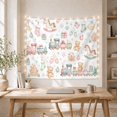 thumbnail image 5 of Moon Stars Scattered with Festive Illustrations Pale Subtle, Serene Watercolor for Plant Lovers, Botanical Wall Art, Christmas Gift, Tapestry Wall Hanging for Bedroom and Dorm, 5 of 7
