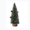 thumbnail image 2 of Djunllk Mini Christmas Trees Bottle Brush Trees with Wood Base, Christmas Village Trees for Tabletop Christmas Decor Holiday Winter Decorations Christmas Tree, 2 of 9
