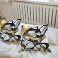 thumbnail image 5 of Black and Gold Line Outdoor Pillow Covers Pack of 2 Abstract Art Modern Geometric Waterproof Throw Pillow Covers Decorative Cushion Cases for Patio Garden Tent Balcony Couch 18x18 inch, 5 of 8