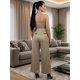 thumbnail image 3 of Conjunto para Mujer 2 Piezas Rayado Top Peplum con Tirantes y Pantalón Palazzo Set Elegante Casual de Tela Ligera, 3 of 5