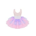 thumbnail image 2 of YEAHDOR Kids Girls Sleeveless Ballet Tutus Shiny Sequins Mesh Splice Leotard Dress Ballerina Dancewear A Pink 14, 2 of 7