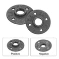 thumbnail image 3 of Uxcell 2 Pack Industrial Pipe Floor Flange, Iron Pipe Fittings, 3/4 Inch Threaded Flange Black, 3 of 6