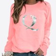 thumbnail image 2 of Pompotops Hiver Femmes Décontracté Manches Longues Hauts Dames Imprimé Chandail en Molleton Blouse Tee Chandail Liquidation, 2 of 4