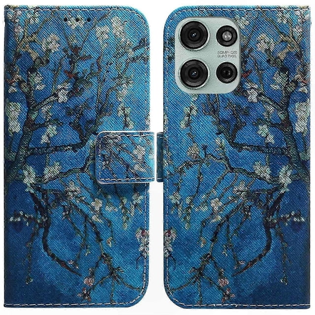 Leather Wallet Case for Moto G75 5G - Patterned Phone Cover with Protective Design