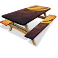 thumbnail image 2 of WIZUTIZ Picnics Table Cover With Beachss Cover Three-piece Set Elastic Suit Tablecloth Camping Table Seat Cloth Outdoor Watertight Tablecloth Cover First Home Must Haves Novelty, 2 of 5