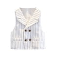 thumbnail image 2 of Timegard Boys Clothes Toddler Kids Button Formal Suit Vests Striped Children Dressy Outfit 2-5 Years, 2 of 3