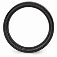 thumbnail image 2 of Black Ceramic Beveled Edge 6mm Brushed and Polished Band Size: 12; for Adults and Teens; for Women and Men, 2 of 6