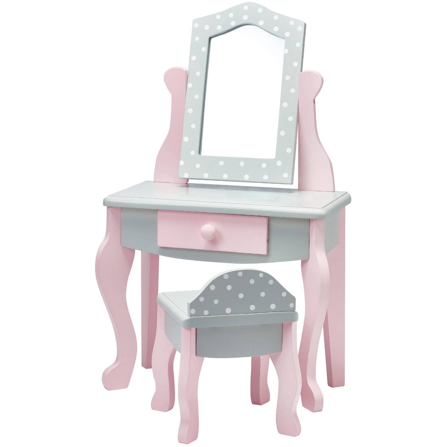 Olivia's Little World Polka Dots Princess 18" Doll Vanity Table