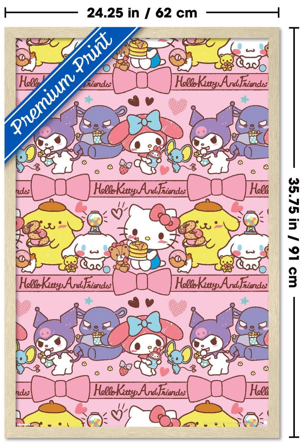 Hello Kitty and Friends: 25 Snack Time - Collage Wall Poster