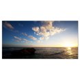 thumbnail image 2 of Evening Sea after Heavy Storm - Modern Beach Canvas Art Print, 2 of 3