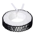 thumbnail image 1 of Volante de cuello de payaso isabelino desmontable para accesorios de fotografía, festivales y festividades. Blanco Negro, 1 of 8