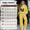 thumbnail image 7 of Xixirimido Black Cat Lemons Yellow Print Lounge Sets for Women Sweatsuits 2 Piece Fall Winter Fashion Outfits Long Sleeve Sweatshirt Wide Leg Sweatpants Set Tracksuit, Large, 7 of 7