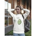 thumbnail image 2 of Avocado Cartoon, I Feel So Empty Sweatshirt Women -Image by Shutterstock, Female XX-Large, 2 of 4