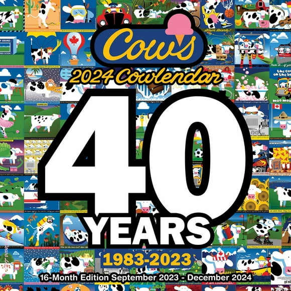 Wyman Publishing Crémerie des Vaches 2024 30.48x60.96 CM Mur Carré Calendrier, 9781525611490