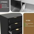 thumbnail image 5 of Senfot 5 Drawer Dresser for Storage and Organization, Dresser for Bedroom, Fluted Panel Wooden Chest of Drawers, Tall Modern Dresser Organizer for Closet, Living Room, Hallway, Black, 5 of 8