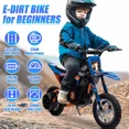 thumbnail image 3 of NEECHIPRO Electric Dirt Bike, 24V Electric Motorcycle Ride on Bicycle for Teens 13+,250W 13mph Max Speed,Blue, 3 of 10