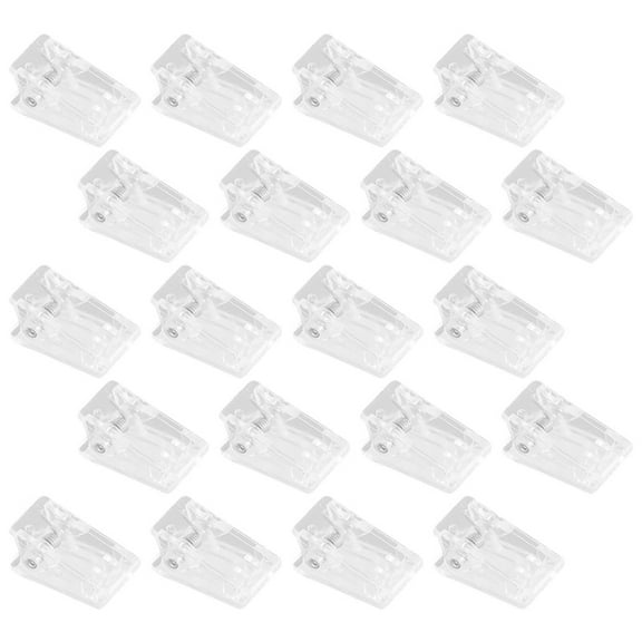 LULULION 20pcs Transparent Self Adhesive Spring Clips For Photos Wall Hanging Wall Clips For Bathroom Surfaces