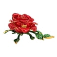 thumbnail image 2 of Trinket Box, Jewelry Box Shiny Rose Shape Beautiful Alloy  For Desktop Decoration, 2 of 8