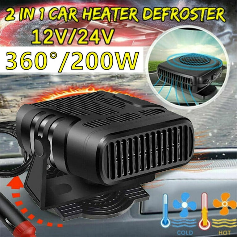 JLLOM 360° 200W Car Heater DC 24V Heating Cooling Fan Windshield