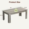 thumbnail image 7 of Dining Table for 4-6, 63" Wood Farmhouse Large Kitchen Table with Strong 4 Triangle Legs, Rectangular Dining Room Dinner Table with Sturdy Extra Support for Kitchen, Apartment, Retro Gray, 7 of 7